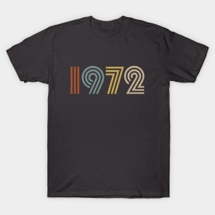 1972 Birth Year Retro Style T-Shirt